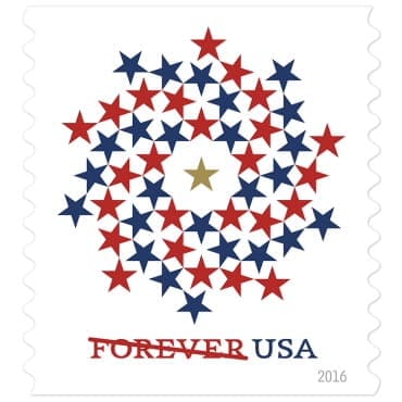 Patriotic Spiral Forever Stamps