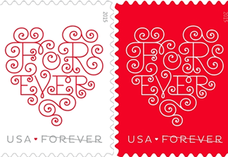 Love Forever Stamp Hearts