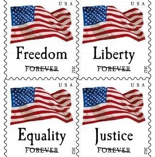 Four Flags Forever Stamps