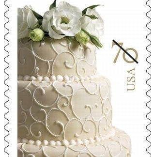70c Wedding Cake Stamp