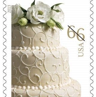 66 cent wedding cake stamp