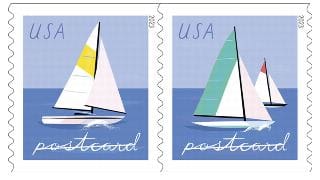 Sailboats Postcard Stamps (Sheet Of 20)